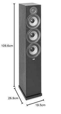 ELAC: Debut 2.0 F6.2 Vloerstaande Speaker 1 stuks - Zwart