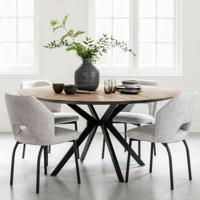 DTP Home Ronde Eettafel 'Metropole' Teakhout, 130cm - thumbnail