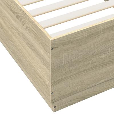 Bedframe bewerkt hout sonoma eikenkleurig 100x200 cm - thumbnail