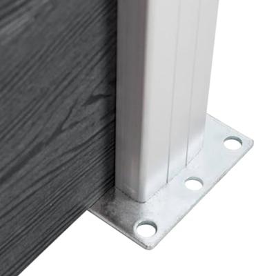 VidaXL Schuttingpalen 2 st 185 cm aluminium - thumbnail