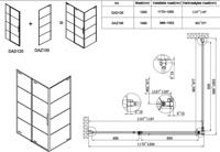 Saqu Devine industriële draaideur met vast paneel en omkeerbare draairichting 120x210cm mat zwart - thumbnail