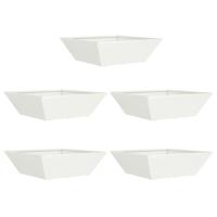 Tuin Kom Plantenbak 5 pcs Wit 50 x 50 x 15 cm Staal - thumbnail