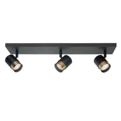 Highlight SpotSavona zwart met koper brons 3-lichts recht - S7476.32