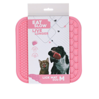 Eat Slow Live Longer Lick Mat Duo M Pink - thumbnail