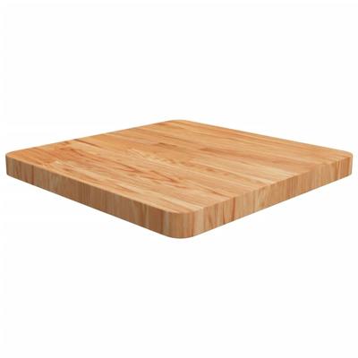 Tafelblad vierkant 50x50x4cm massief eikenhout lichtbruin