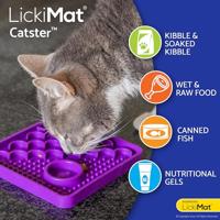 LickiMat Catster kattenvoermat - kattenvoederbak met microschaal voor extra hydratatie - perfect voor voedsel, lekkernijen, yoghurt en angstverlichting voor katten - leuk alternatief voor Slow Feeder - thumbnail