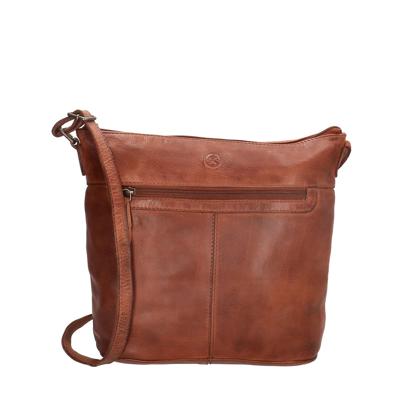 Hide & stitches paint rock shoulder bag-Cognac