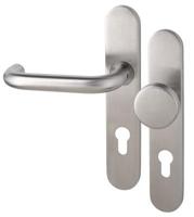 Cecil PF KL4 LS kruk L/vaste knop PC72mm rvs mat - thumbnail