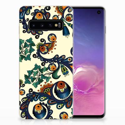 Siliconen Hoesje Samsung Galaxy S10 Barok Flower Siliconen Hoesje Samsung Galaxy S10 Barok Flower