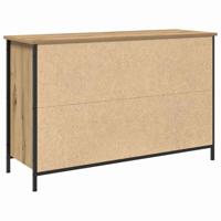 TV-kast artisanaal eikenkleurig 101 x 35 x 65 cm Bewerkt hout - thumbnail