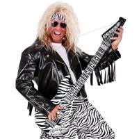 Opblaas Gitaar Zebra print 105cm - thumbnail