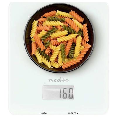 Nedis KASC800WTW Digitale keukenweegschaal Digitaal Weegbereik (max.)=5 kg Wit 191 x 166 x 19