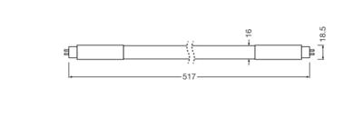 OSRAM HOMELIGHTING LED-buis-Buis Energielabel: F (A - G) G5 7 W = 13 W Warmwit 1 stuk(s) (Ø x l) 18.50 mm x 517 mm