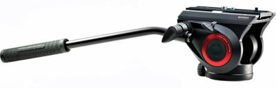 Manfrotto MVH500AH, Lightweight Fluid Video Head with Flat Base, Sliding Plate for Rapid Camera Connection, Supports Multiple Tripods