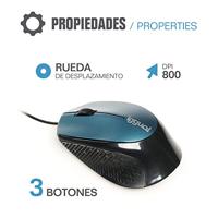 Muis iggual COM-ERGONOMIC-R 800 dpi Blauw Zwart/Blauw - thumbnail