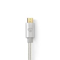 USB 2.0-Kabel voor Synchroniseren en Opladen | Verguld 1,0 m | USB C Male naar USB Micro B Male | Voor Aansluiten van Smartphones en Mobiele Apparaten - thumbnail