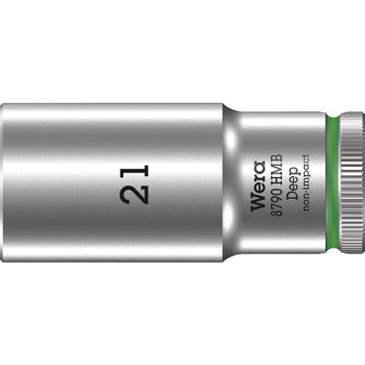 Wera 8790 HMB Deep Hand- en Machinedop met 3/8"-aandrijving, 21 x 64 mm - 05004543001 Wera 8790 HMB Deep Hand- en Machinedop met 3/8"-aandrijving, 21 x 64 mm - 05004543001