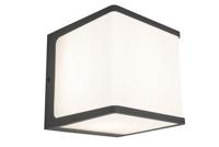 Vierkante lamp buitenlamp zwart &apos;Doblo&apos; led lamp helder wit 19w 15 cm - thumbnail