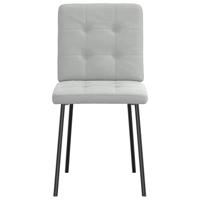 Eetkamerstoelen 6 st fluweel lichtgrijs - thumbnail