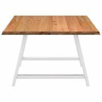 Eettafel met natuurlijke rand 180x120x74 cm massief eikenhout - thumbnail