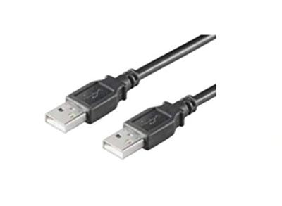 MicroConnect USB2.0, M/M, 0,1 m - USB-kabel (M/M, 0,1 m, 2.0, USB A, USB A, 480 Mbit/s, 0,1 m) zwart