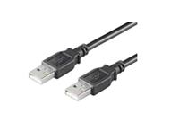 MicroConnect USB2.0, M/M, 0,1 m - USB-kabel (M/M, 0,1 m, 2.0, USB A, USB A, 480 Mbit/s, 0,1 m) zwart - thumbnail