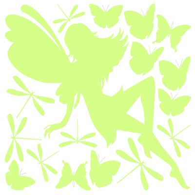 Crearreda Fairy Glow sticker Vinyl Geel Verwijderbaar