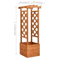 VidaXL Latwerkplantenbak met boog 49x39x130 cm vurenhout - thumbnail