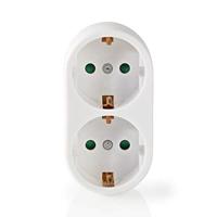 Nedis Stopcontact splitter 2-weg 250 V wit - thumbnail