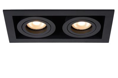 Lucide CHIMNEY - Inbouwspot - 2xGU10 - Zwart Lucide CHIMNEY - Inbouwspot - 2xGU10 - Zwart