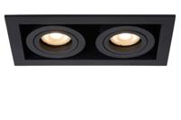 Lucide CHIMNEY - Inbouwspot - 2xGU10 - Zwart - thumbnail