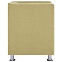 Fauteuil kubus stof groen - thumbnail