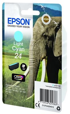 Epson C13T24254022 5.1ml 360pagina's Lichtyaan inktcartridge