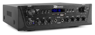 Power Dynamics PV220BT 2 zoneversterker 200W met FM, USB, BT & MP3-speler
