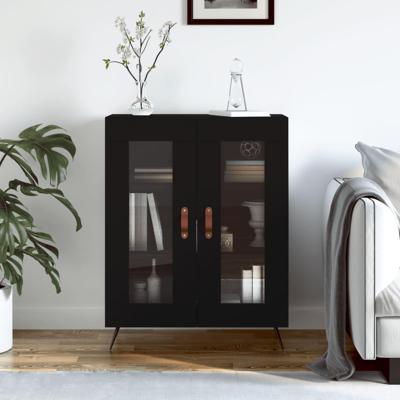Dressoir 69,5x34x90 cm bewerkt hout zwart