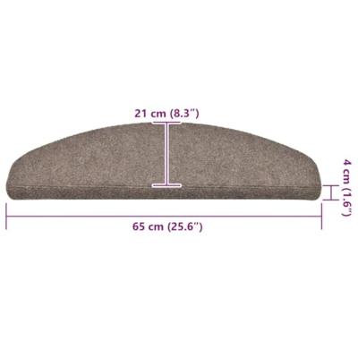 Trapmatten zelfklevend 30 st 65x21x4 cm crèmekleurig