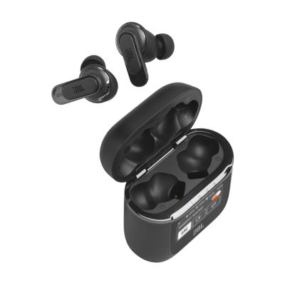 JBL Tour Pro 2 draadloze Bluetooth-oordopjes in zwart - Met Noise Cancelling-technologie, handsfree bellen en tot 40 uur batterijduur