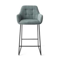 Jesper Home Barkruk 'Noto' Slide Black, kleur Real Teal (zithoogte 65cm) - thumbnail