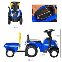 Pedaaltractor New Holland Ride ON Blauw 91 x 44 x 29 cm - thumbnail