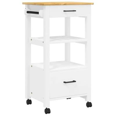 Keukentrolley MONZA 48x40x88,5 cm massief grenenhout