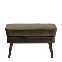 WOOOD Hocker 'Rocco' Velvet, kleur Warm Groen - thumbnail