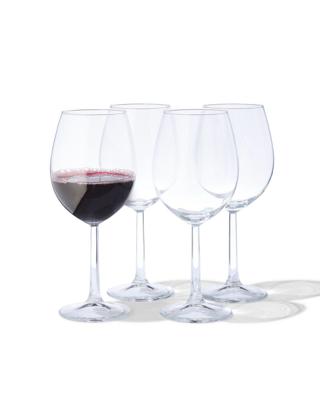 HEMA Rodewijnglazen 430ml - 4 stuks (transparant)