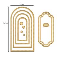 Vaessen Creative • mini snijmallen cirkels & vierkanten 14st. - thumbnail