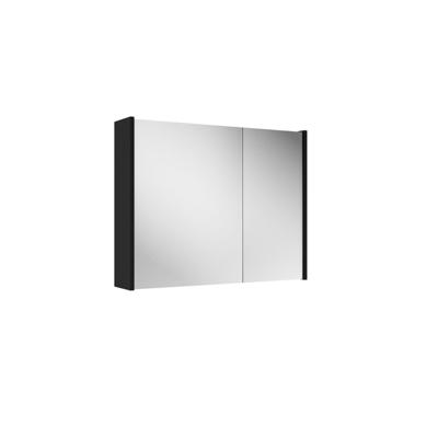 Saniclass Prime Spiegelkast - 80x63x16cm - inclusief zijpanelen - mat zwart SW1212816/SW812071