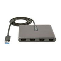 Adapter USB 3.0 naar HDMI Startech USB32HD4 Zwart Grijs 1 m - thumbnail