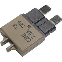 Hansor Circuit Breaker Standard, type 3, Manual Reset, 7,5A CBE3 Series 7.5A Zekeringautomaat standaard vlakzekering 7.5 A Mosgroen 1 stuk(s) - thumbnail