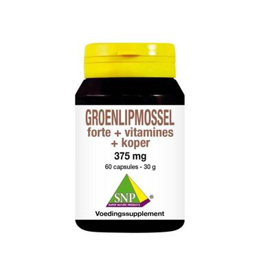 Groenlipmossel forte + vitamines + koper 60 Capsules