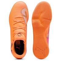 PUMA Future 8 Play Zaalvoetbalschoenen (IN) Oranje Roze Zwart - thumbnail
