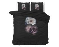Sleeptime Deep Flowers Zwart 200 x 200/220 cm - thumbnail