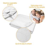 King Size Mezisana verwarmde topmelas - Hu 676 XXL - 2 bedieningselementen, 150 x 160 cm, 4 temperatuurinstellingen, wasbaar - thumbnail